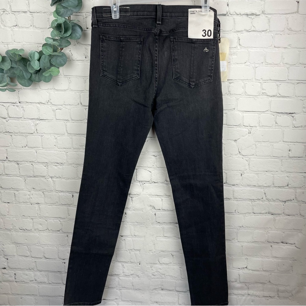 New RAG & BONE Skinny Jeans Rock Black Jeans Size 30 - Picture 2 of 6